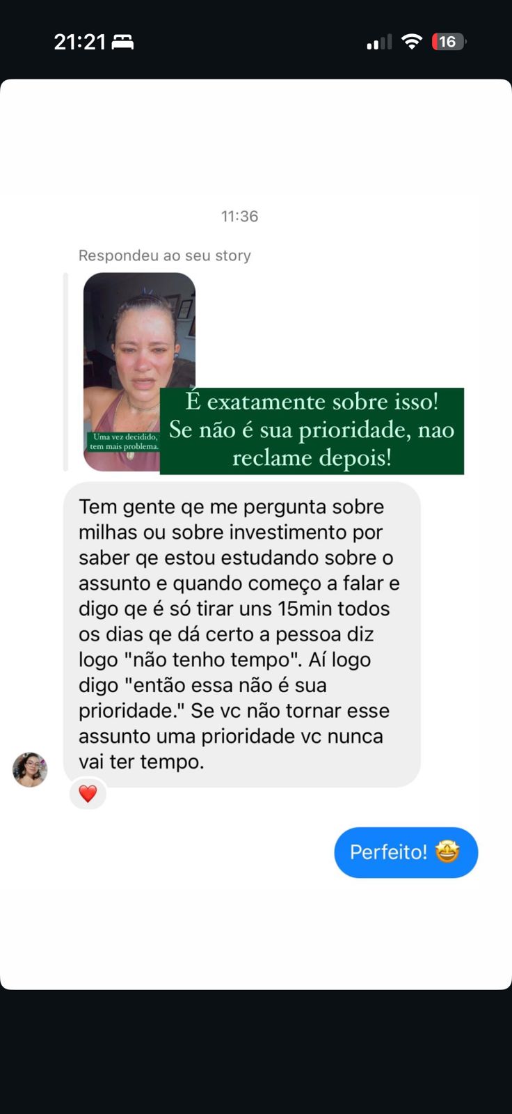 Depoimento sobre reservar alguns minutos para aprender o método